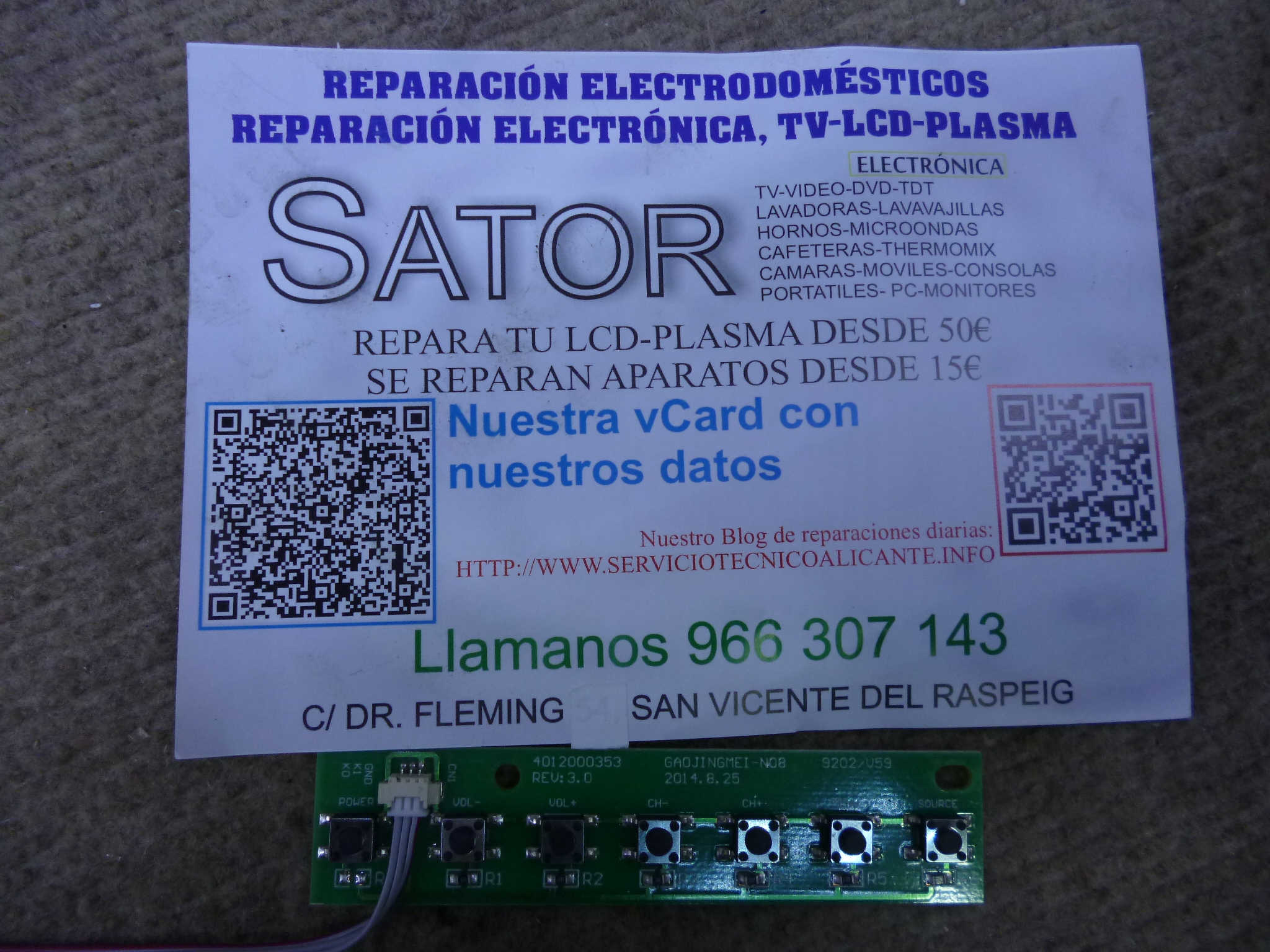 Carte T-Con RCA V500HK1-CS5 Pour Téléviseur LED50B45RQ - Réf 35-D085713, Ouvert Jamais Utilisé