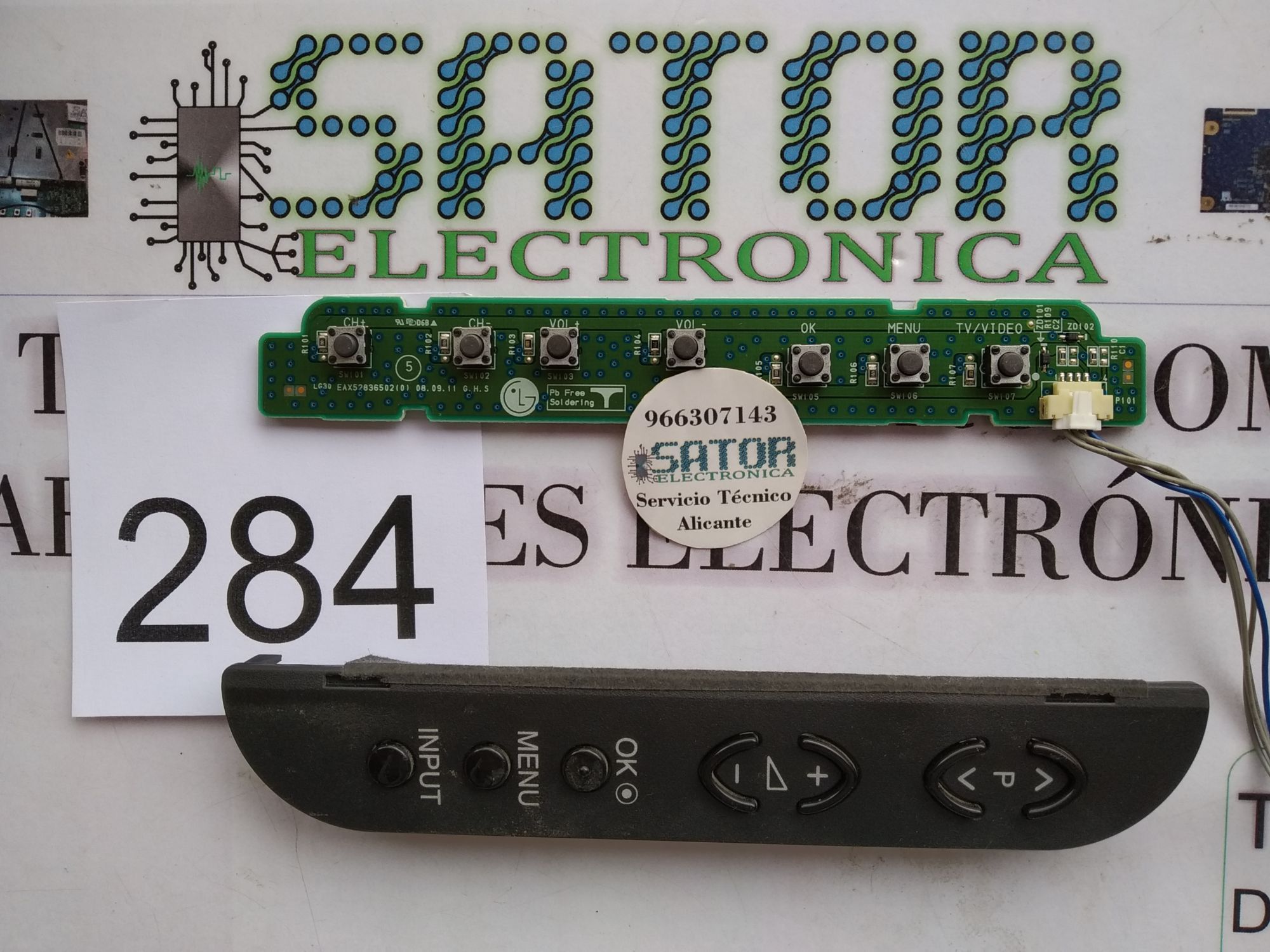 Platine De Commande (Key Pad) Pour TV LG - Réf. EAX52836502 (0) - Compatible Nombreux Modèles (42LF2510 Etc.) - Occasion Fonctionnelle