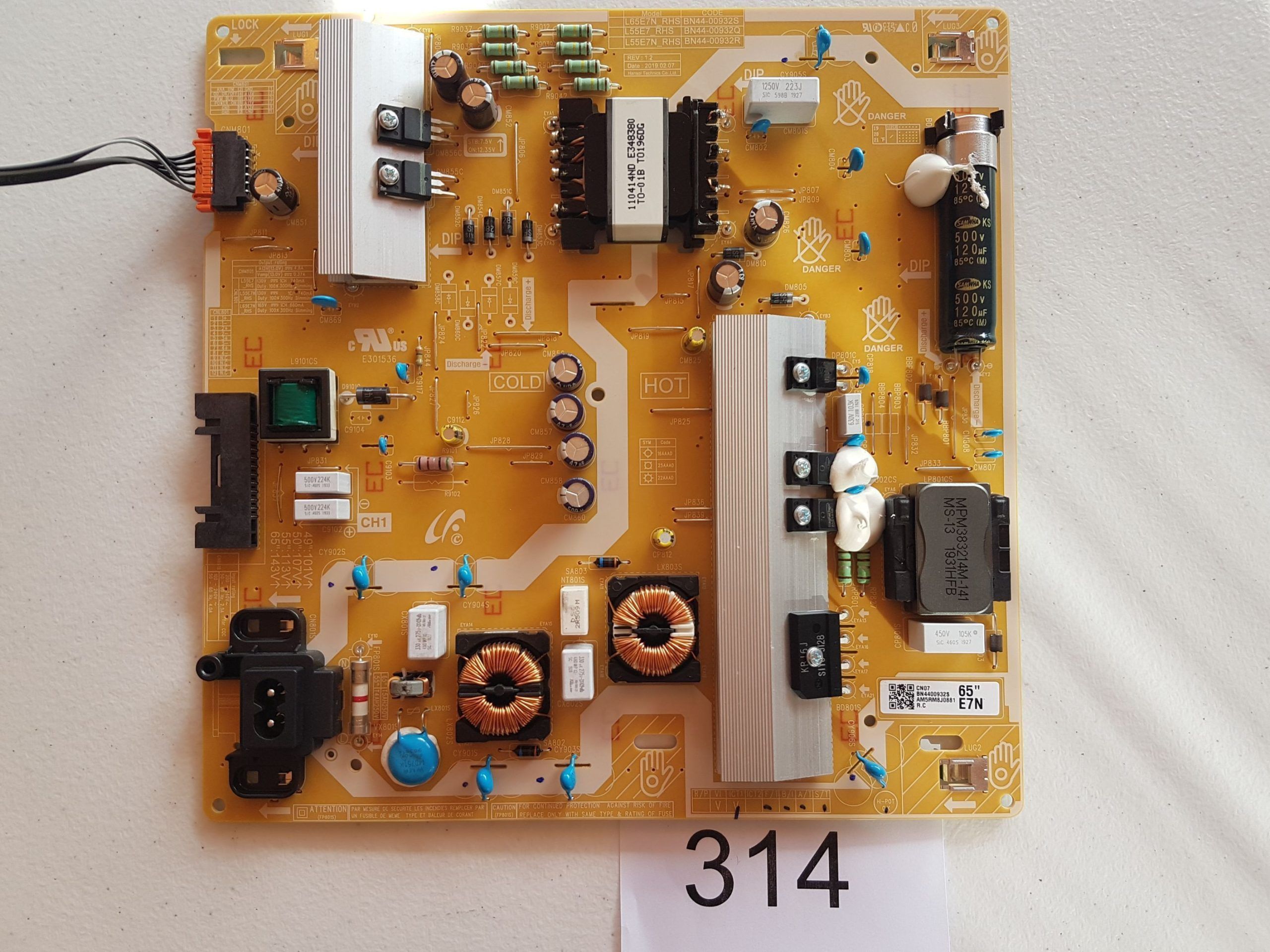 Scheda Madre TV Samsung BN44-00932S - Alimentazione Per Modelli UE50RU7400, UE65RU7020K, UE55RU7100K
